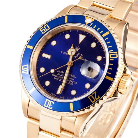 rolex submariner blue gold used